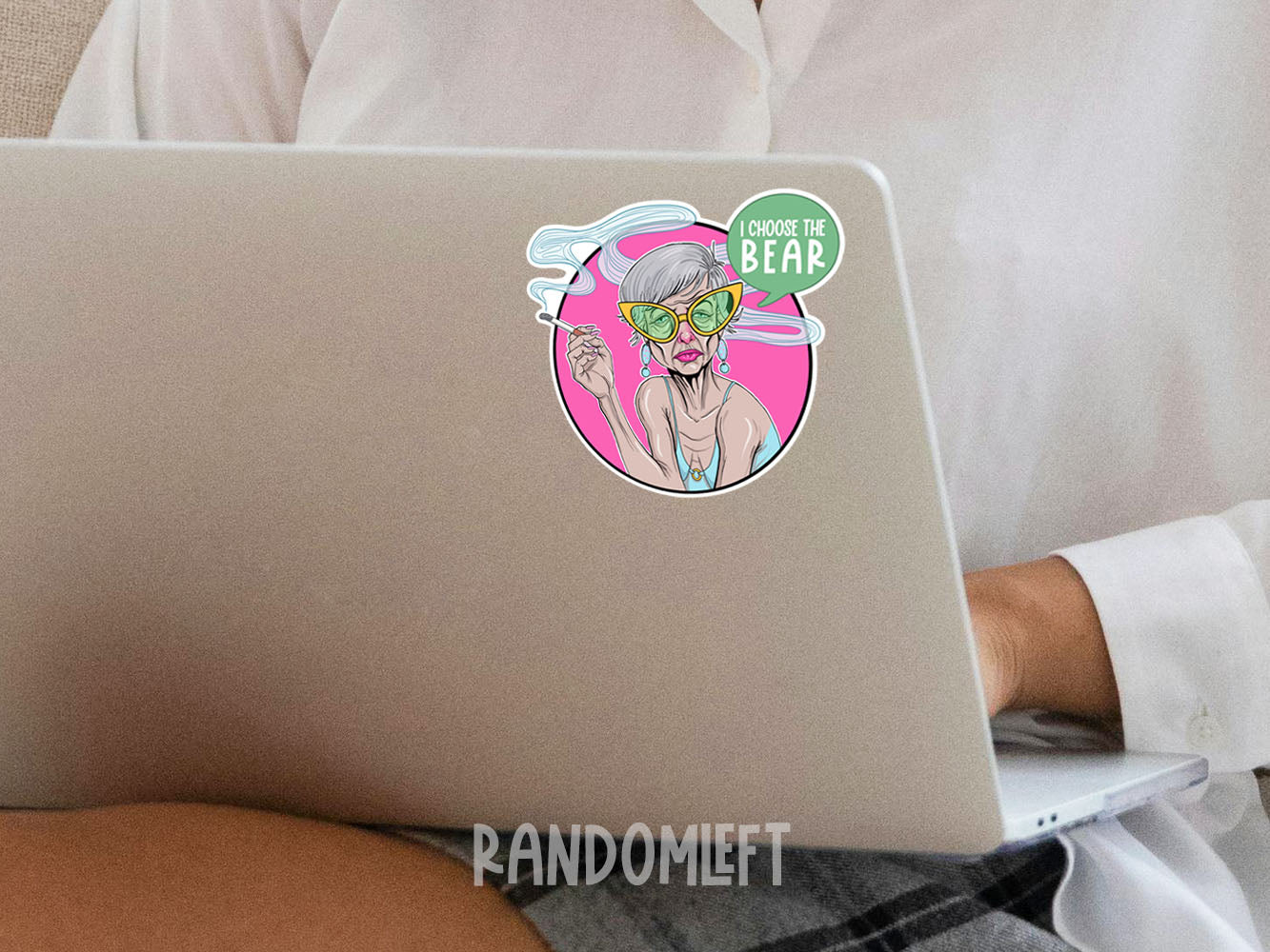 I Choose the Bear Feminist Sticker