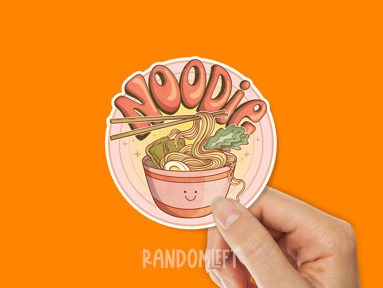 Noodle Lover Sticker with Ramen Bowl